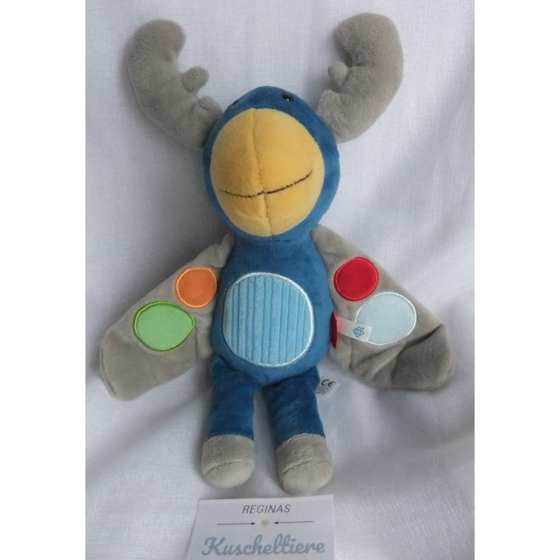 Sigikid - Plüschtier - Gans mit Elchgeweih - blau/gelb/grau - ca. 2...