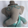 Depot - Plüschtier - For Little Ones - Strick - Elefant - grau, grü...