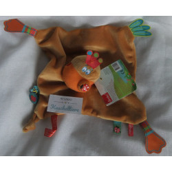 Dushi - Schmusetuch - Ente Dunk mit Rasselgeräusch - ca. 23 cm x 23...