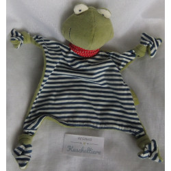 Sigikid - Schmusetuch - Bio - Frosch grün, blau-weiß gestreift mit ...