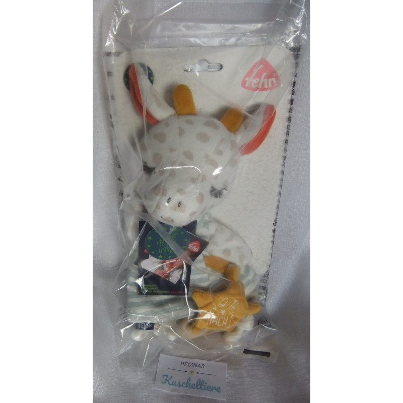 Fehn - Schmusetuch / Handpuppe - Giraffe mit Stern - ca. 30 cm lang