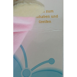 Beauty Baby - Schmusetuch - Hase mit Schleife - rosa - mit Rasselge...