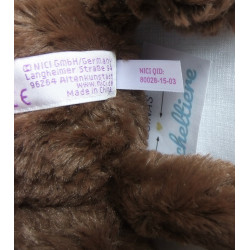 Nici - Plüschtier - Classic Bear - Bär - braun, blau-weiß gestreift...