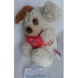 Nici - Plüschtier - Love Dog - Hund beige, braun mit rotem Herzchen...