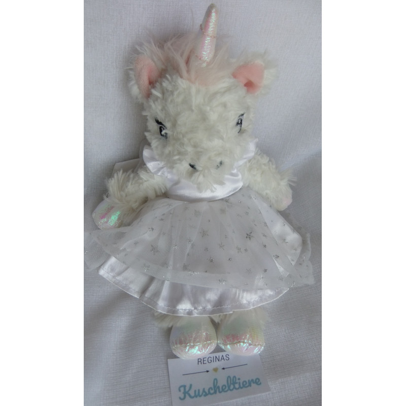 H&M - Plüschtier - Einhorn mit Kleidchen - ca. 24 cm groß - Schlenker