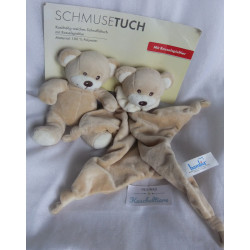 Bambia - Sunkid - Set Schmusetuch und Rasselspieltier Bär hellbraun...