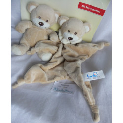 Bambia - Sunkid - Set Schmusetuch und Rasselspieltier Bär hellbraun...