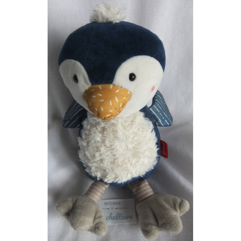 Sigikid - Plüschtier - Patchwork Sweety Pinguin Yellow - ca. 27 cm groß Schlenker