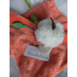 Moulin Roty - Dans la jungle - Schmusetuch - Flamingo Paloma - apricot, grau - ca. 20 cm x 21 cm groß
