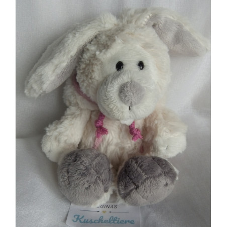 Nici - Plüschtier - Hase Linni mit Kapuze - wollweiß, rosa - ca. 25...
