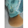Nici - My first Nici - Schmusetuch - Bär You make me smile - hellblau, bunte Blumenmotive - ca. 25 cm lang