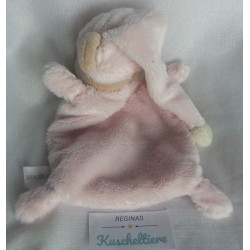 Nicotoy - Schmusetuch - Bär mit Bärchenmotiv und Zipfelmütze - rosa - 23 cm lang