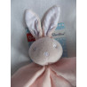 Bambino - Knuffelpop NL - Schmusetuch - Hase - rosa, weiß - ca. 25 cm x 25 cm groß