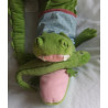 Ikea - Plüschtier - Fabler - Krokodil mit Baby - Grüntöne - ca. 160 cm groß - liegend - Glöckchen im Schwanz