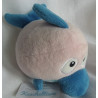 Nici - Plüschtier Badetier Flubbydubs Delfin - rosa, blau, Motive Fische- ca. 15 cm groß - liegend