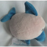 Nici - Plüschtier Badetier Flubbydubs Delfin - rosa, blau, Motive Fische- ca. 15 cm groß - liegend
