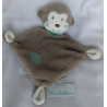 Babydream - Schmusetuch - Affe - braun, weiß mit Blattapplikation und Halstuch - ca. 25 cm lang