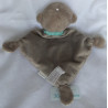 Babydream - Schmusetuch - Affe - braun, weiß mit Blattapplikation und Halstuch - ca. 25 cm lang