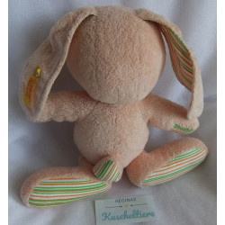 Steiff - Plüschtier - Hase Hannes - ohne Halstuch - orange, apricot, bunte Streifen - ca. 25 cm groß - Schlenker