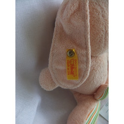 Steiff - Plüschtier - Hase Hannes - ohne Halstuch - orange, apricot, bunte Streifen - ca. 25 cm groß - Schlenker
