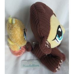Hasbro - Littlest Pet Shop zwei Plüschtiere Affe VIP Monkey und kle...