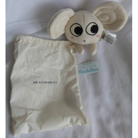 H&M - Strick - Stofftier - Maus - creme - ca. 13 cm groß