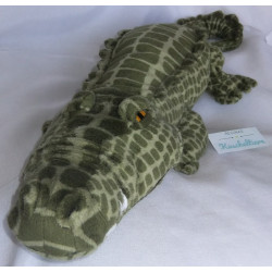 Ikea - Plüschtier - Klappar Jättemätt - Krokodil - Grüntöne - ca. 60 cm lang - liegend