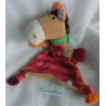 Sigikid - Schmusetuch - Pferd Jappy Jump rot gestreift, braun mit H...