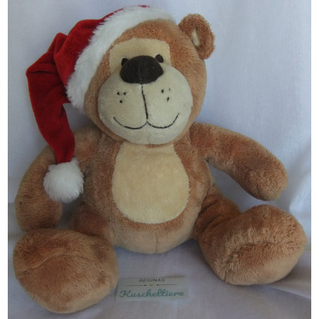 TCM - Tchibo - Plüschtier - Bär mit Nikolausmütze - ca. 23 cm groß ...