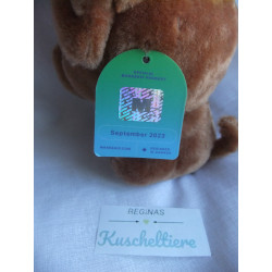 Makeship - Plüschtier - Plüschwelpe Pretty Ollie Plüshie mit gelben Hut - ca. 19 cm hoch und ca. 10 cm lang - sitzend