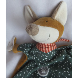 Sigikid - Schmusetuch - Fuchs Tiny braun, grün mit Motiven und Hals...