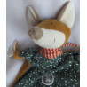 Sigikid - Schmusetuch - Fuchs Tiny braun, grün mit Motiven und Hals...