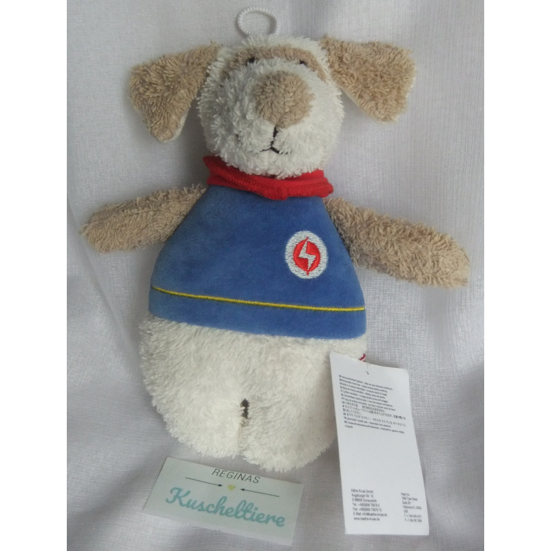 Käthe Kruse - Spieluhr - Hund Henry - weiß, blau - Melodie: Schuber...