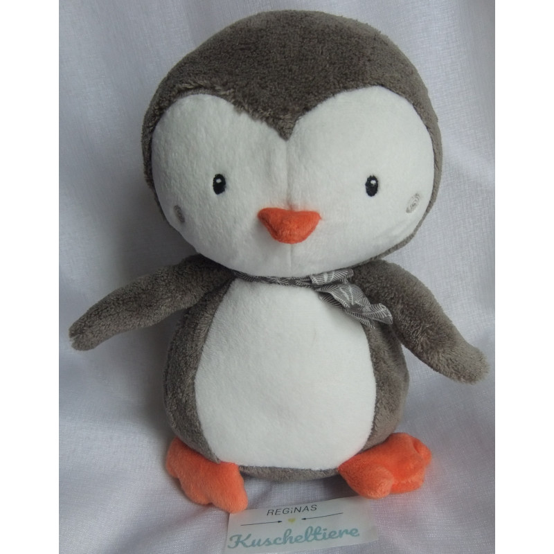 Pusblu - Plüschtier - Pinguin - weiß, grau, orange - ca. 23 cm groß...