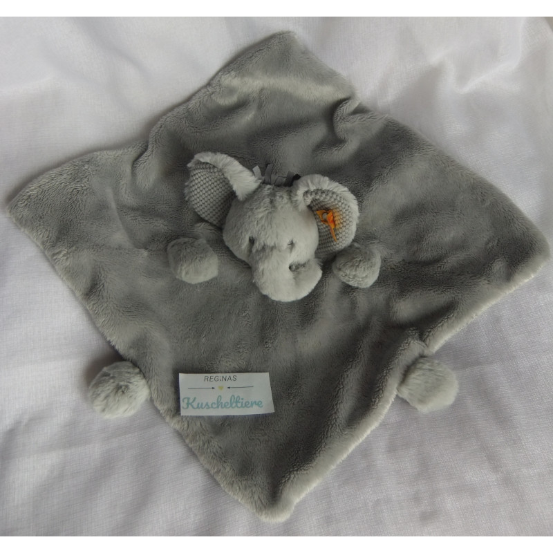 Steiff - Schmusetuch Elefant Trampili, grau, orange - !!!! ohne Hal...