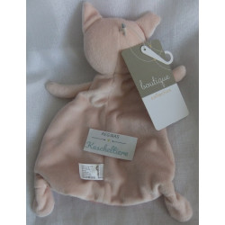 Fehn - DM - Schmusetuch - Katze - rosa, Blumenmotive - ca. 27 cm lang